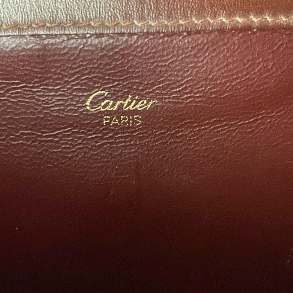 Cartier Bordeaux Leather Must de Cartier A5 Document Case Clutch Bag Wristlet - Picture 6 of 11